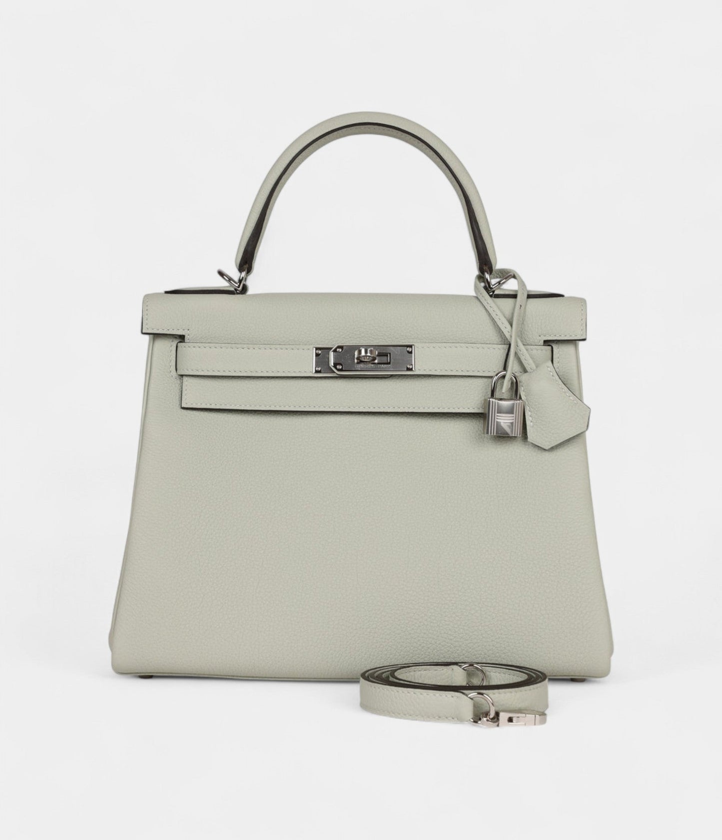 Hermes Kelly 28 Grey Neve Togo Palladium Hardware