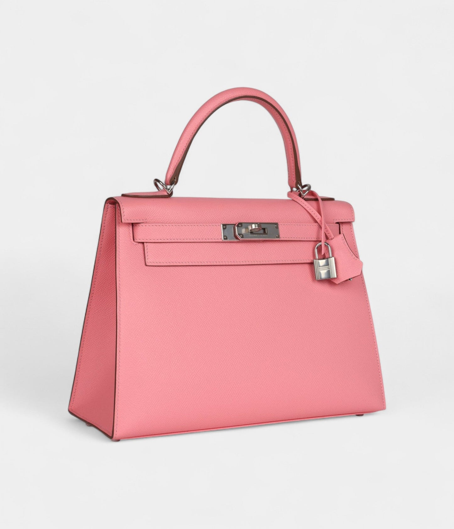 Hermes Kelly 28 Rose Confetti Epsom Palladium Hardware