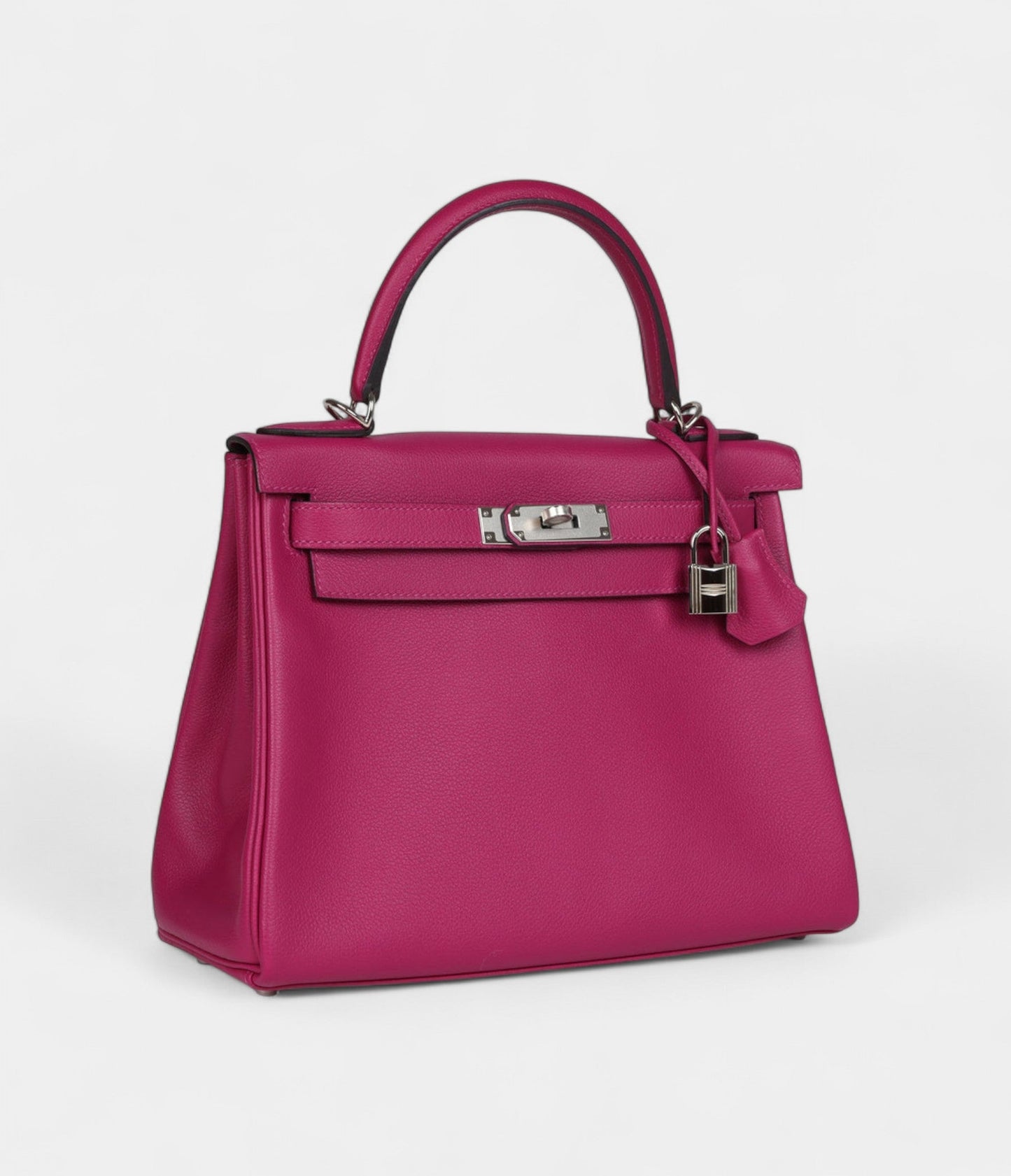 Hermes Kelly 28 Rose Poupre Evercolor Palladium Hardware