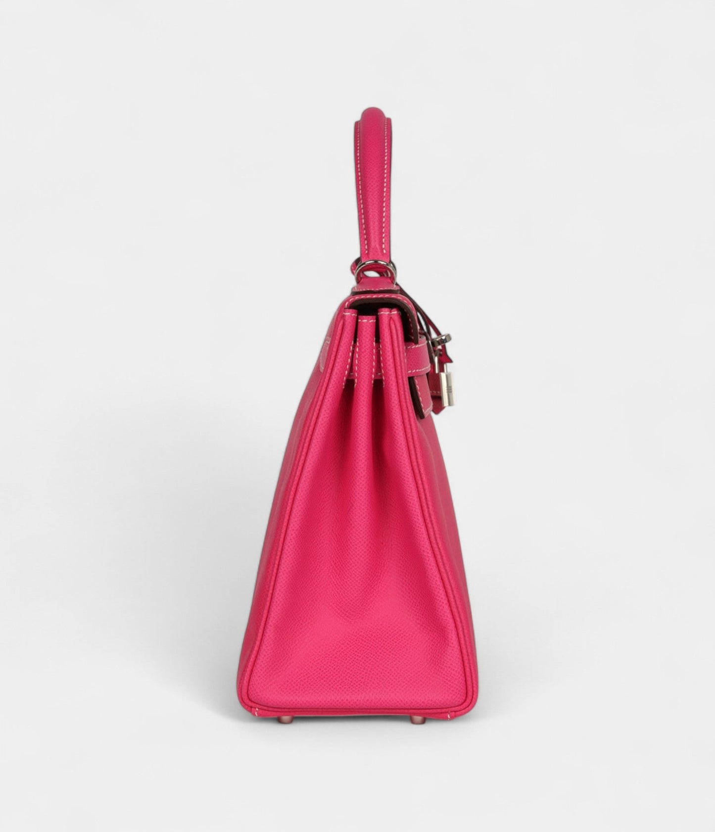 Hermes Kelly 28 Rose Tyrien Candy Epsom Palladium Hardware