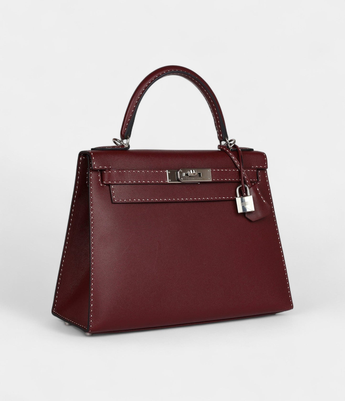 Hermes Kelly 28 Rouge H Monsieur Palladium Hardware