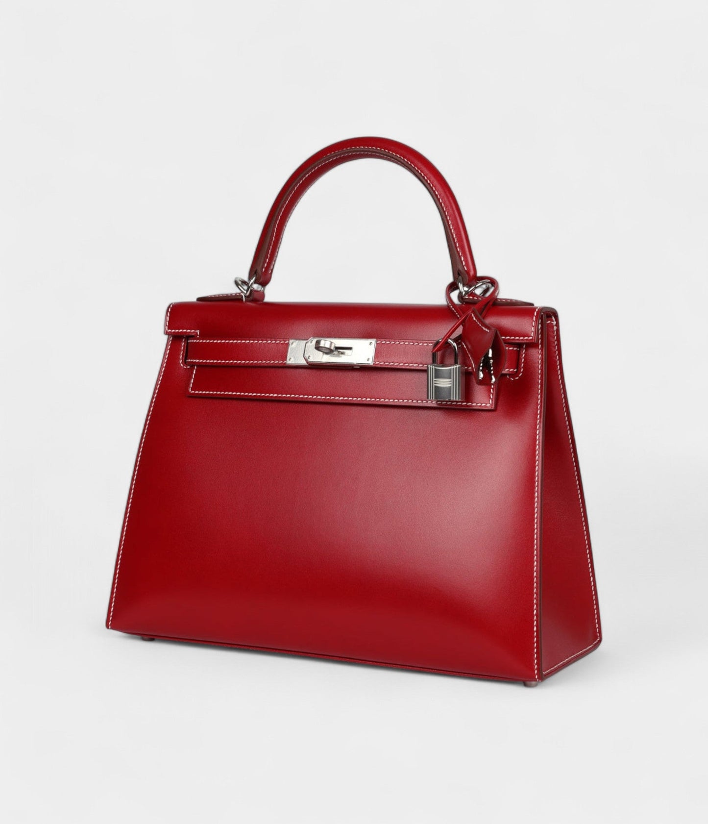 Hermes Kelly 28 Rouge Piment Box Palladium Hardware
