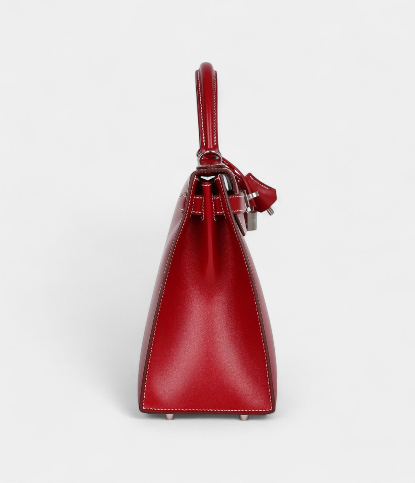 Hermes Kelly 28 Rouge Piment Box Palladium Hardware