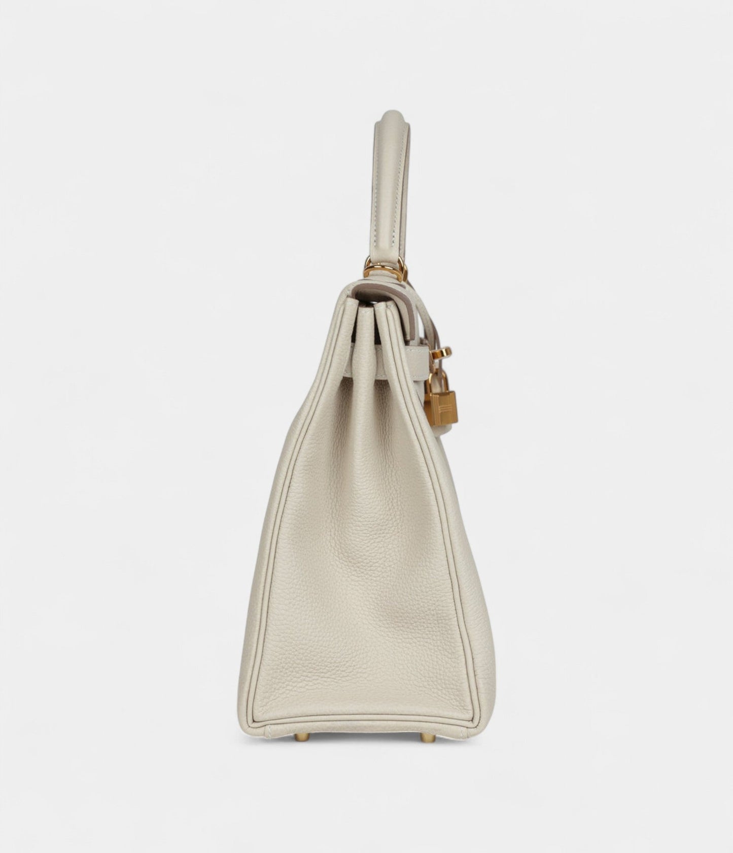 Hermes Kelly 32 Craie Togo Gold Hardware