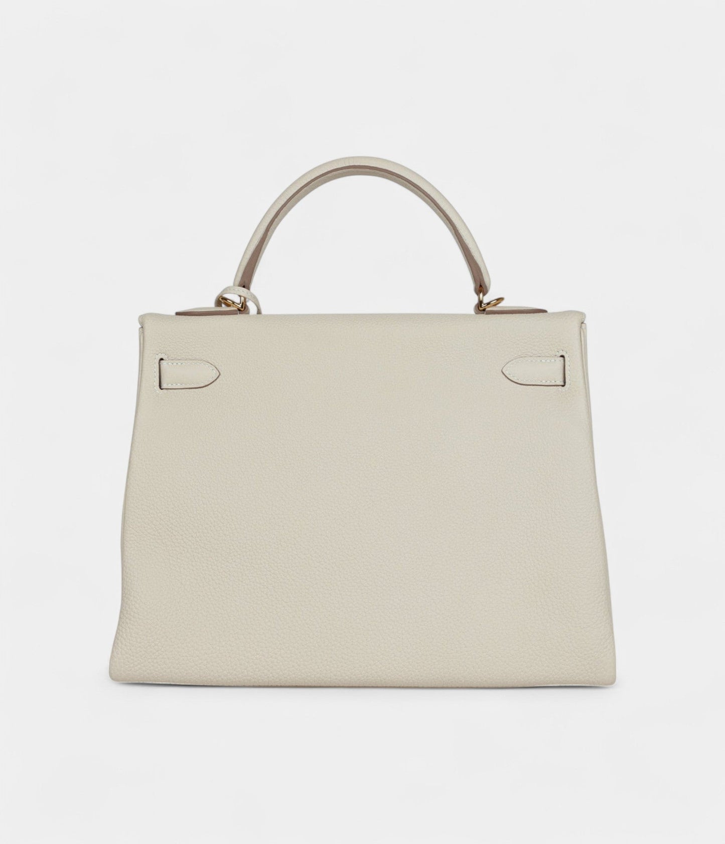 Hermes Kelly 32 Craie Togo Gold Hardware