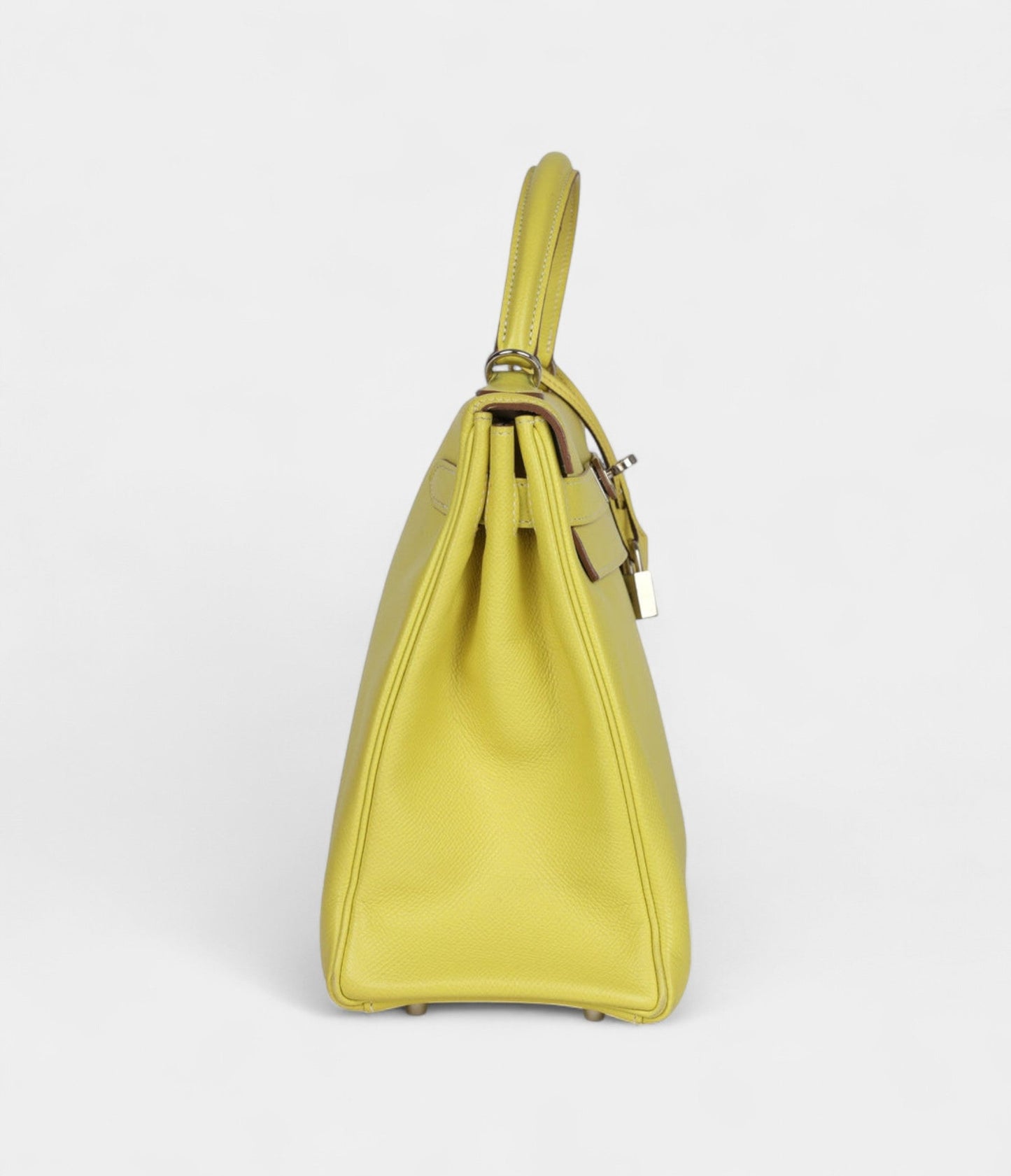 Hermes Kelly 32 Lime Candy Epsom Palladium Hardware