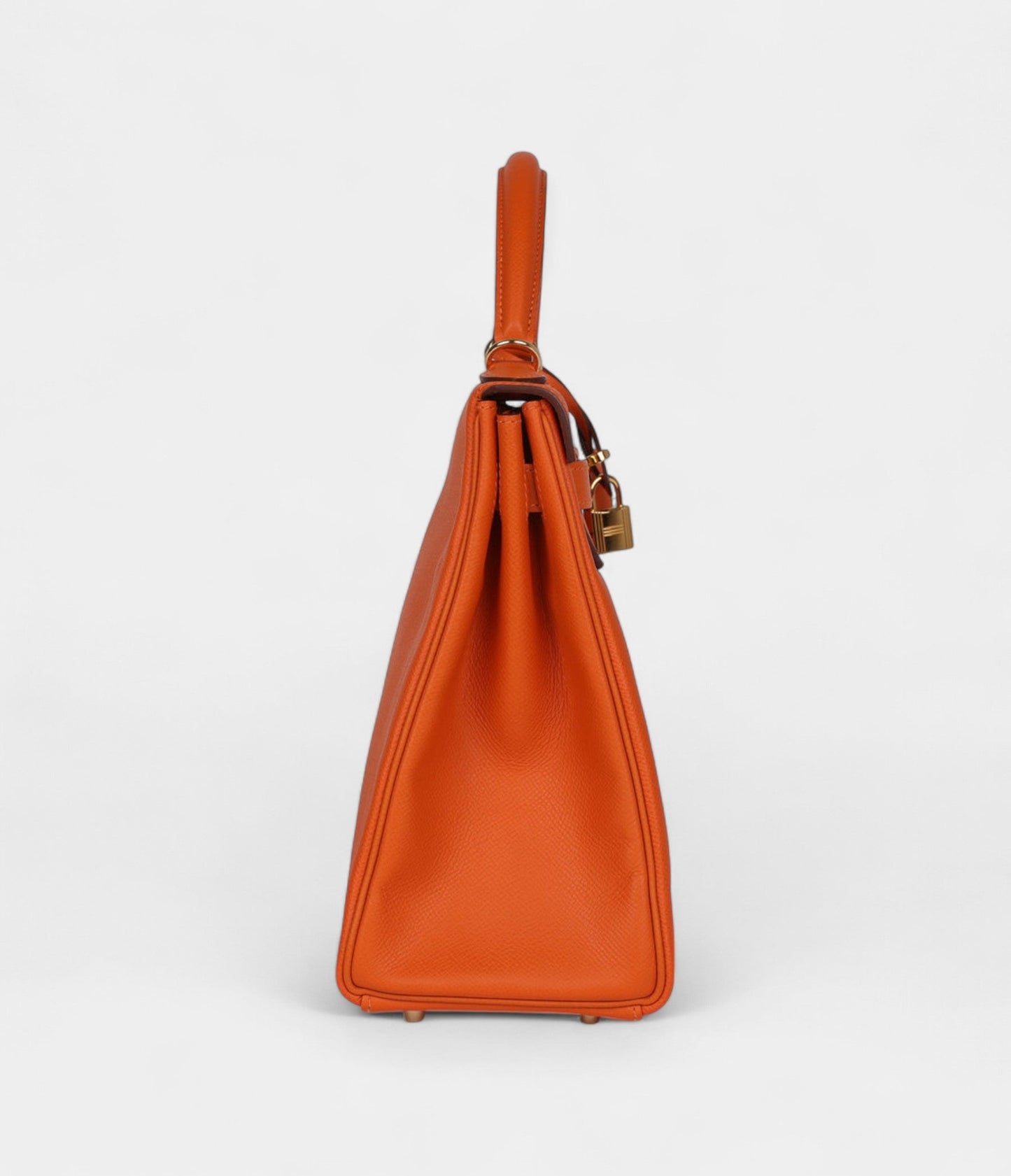 Hermes Kelly 32 Orange H Epsom Gold Hardware
