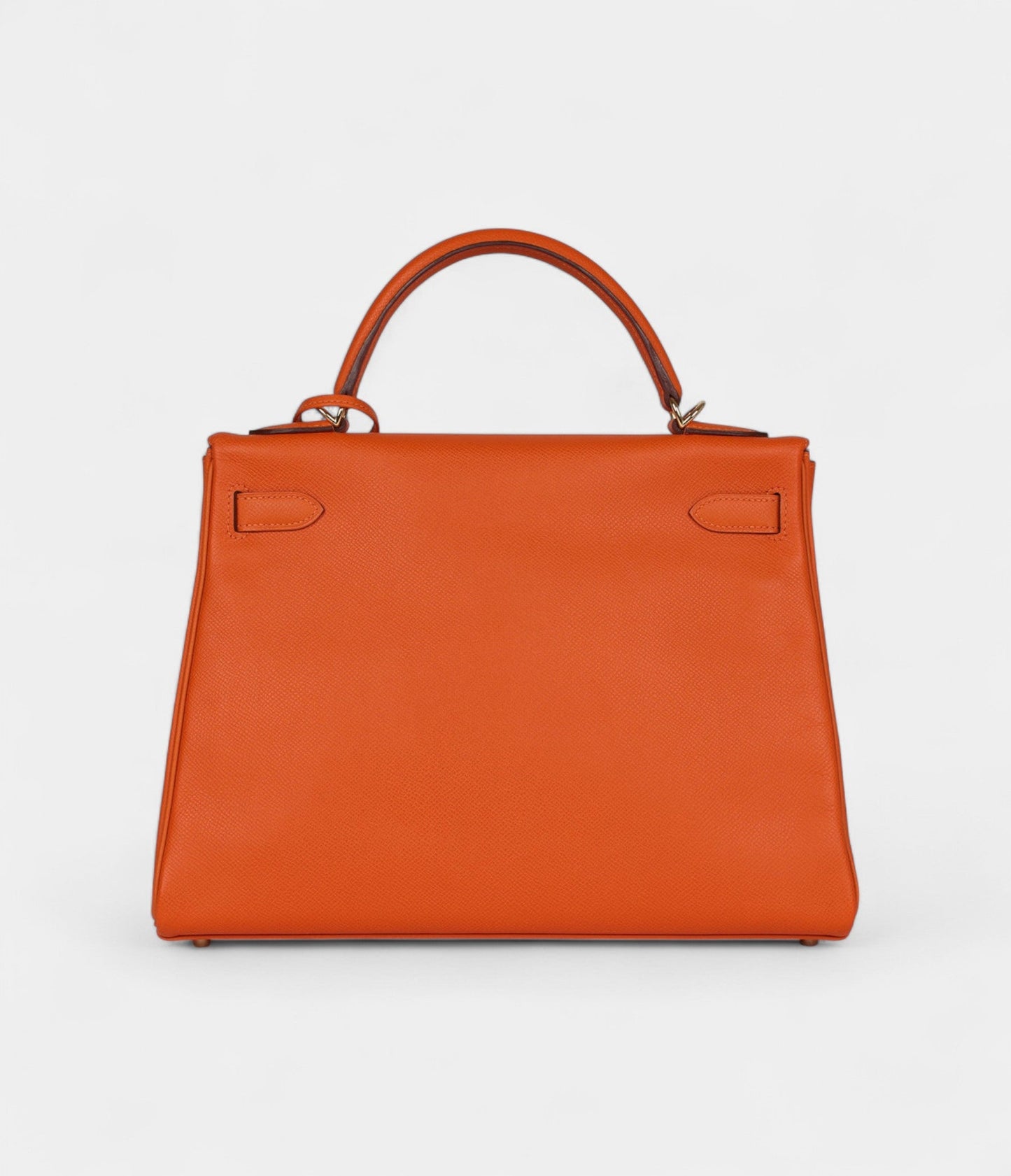 Hermes Kelly 32 Orange H Epsom Gold Hardware