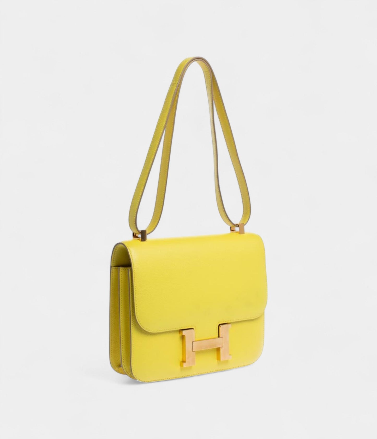 Hermes  Evercolor Lime Leather Constance 24 Bag