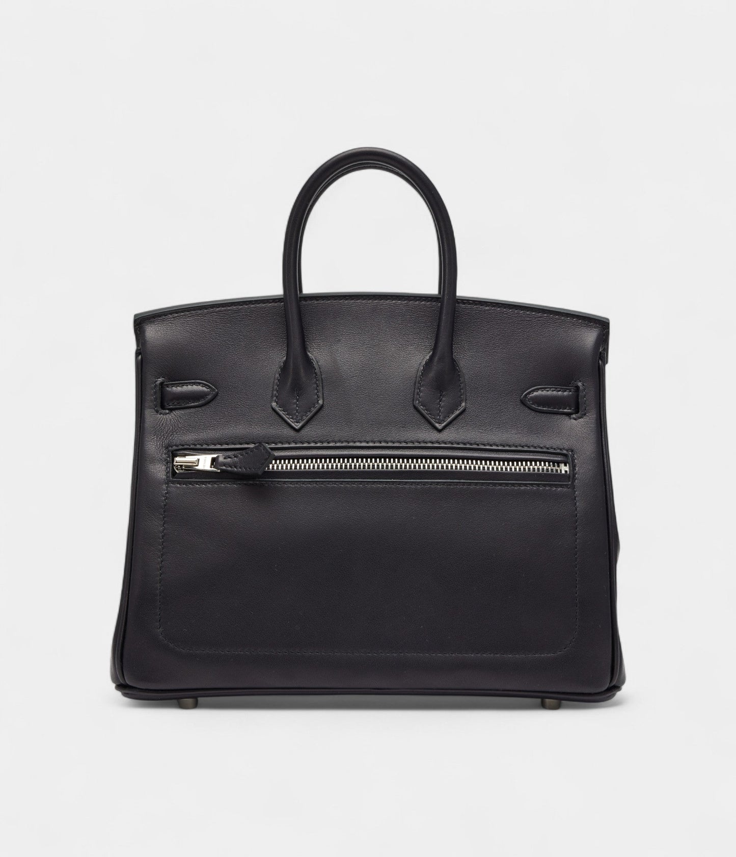 Hermes Limited Edition Black Veau Volupto Rock Birkin 25 Palladium Hardware