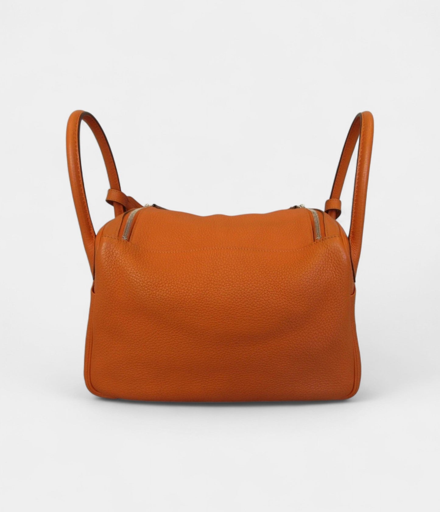 Hermes Lindy 30 Taurillon Clemence Shoulder Bag Orange