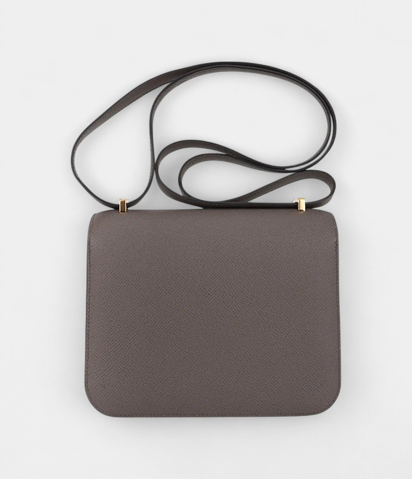 Hermes Mini Constance 18 Bag Etain Epsom Leather with Gold Hardware