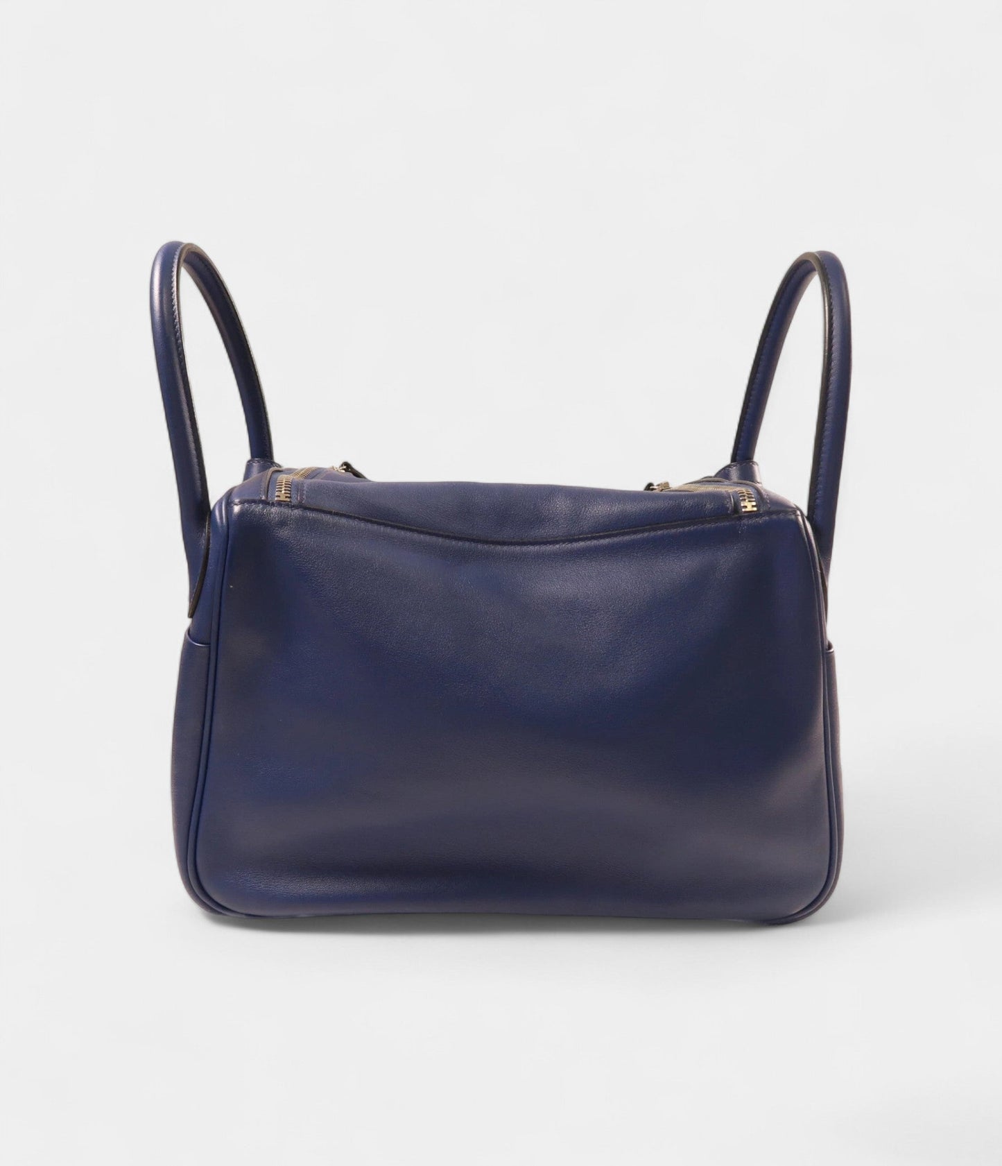 Hermes Phw Lindy 30 2way Shoulder Hand Bag Vaux Swift Leather Blue Indigo