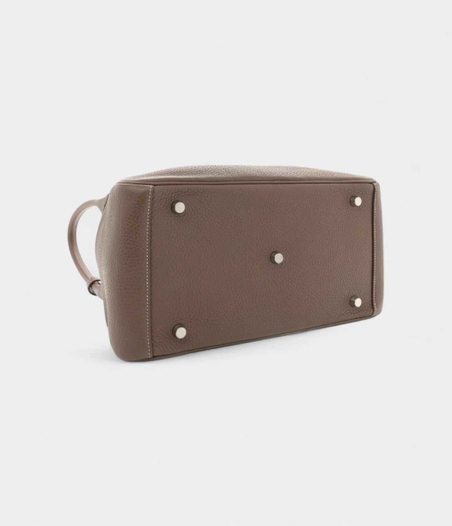 Hermes Taurillon Clemence Lindy 30 Etoupe Bag