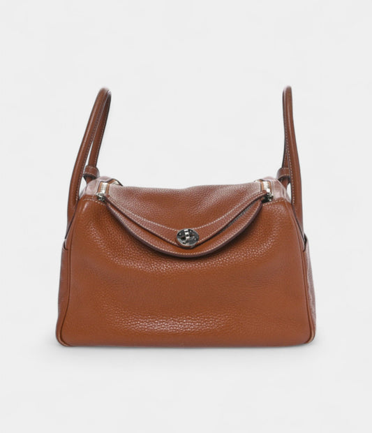 Hermes Taurillon Clemence Lindy 30 Gold