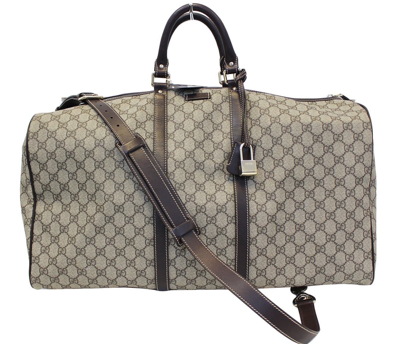 GUCCI GG Plus Large carry-on Duffle Shoulder Bag 206500