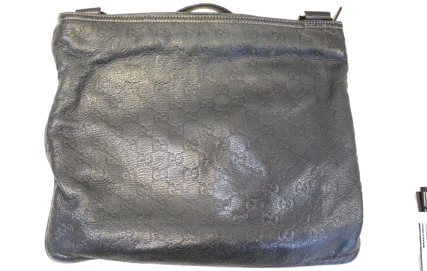 GUCCI Black Guccisima Leather Shima Crossbody Shoulder Bag 201446