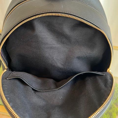 JIMMY CHOO Black Leather Gold Studded Backpack