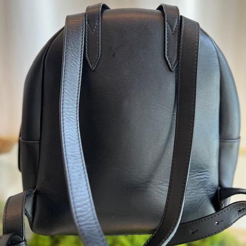 JIMMY CHOO Black Leather Gold Studded Backpack