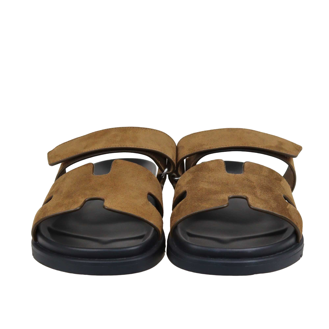 Hermes Chypre Sandal Suede Brun Fume