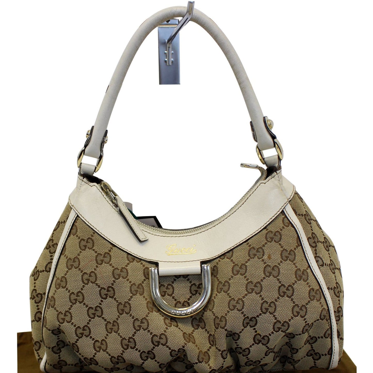GUCCI GG Monogram Medium D Ring Hobo Bag 190525