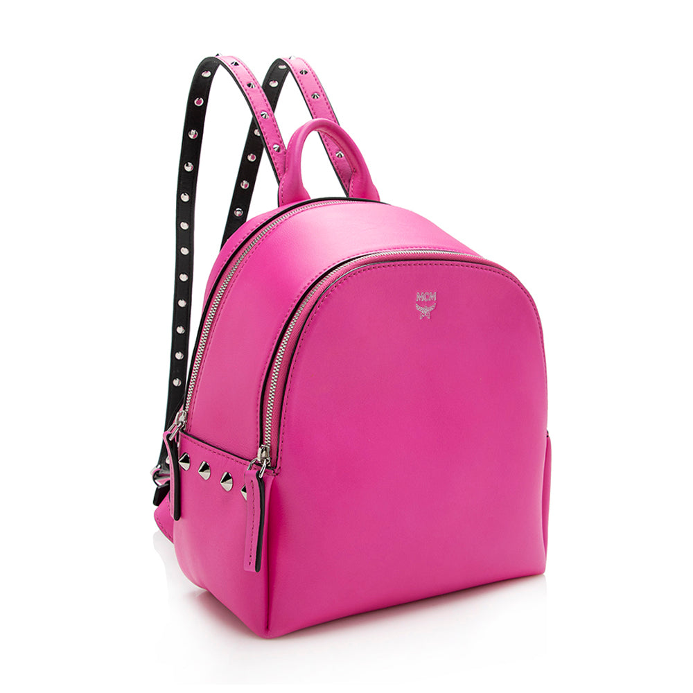 MCM Calfskin Duchess Polke Studs Mini Backpack (SHF-16226)