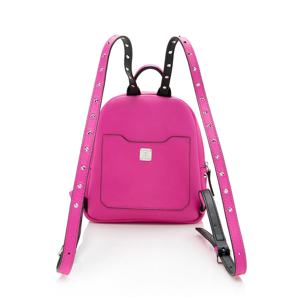 MCM Calfskin Duchess Polke Studs Mini Backpack (SHF-17386)