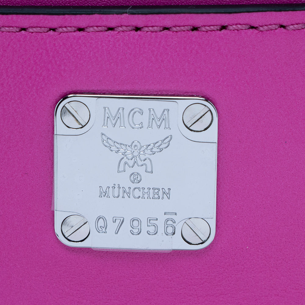 MCM Calfskin Duchess Polke Studs Mini Backpack (SHF-17386)