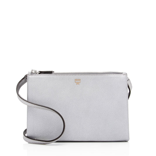 MCM Metallic Grained Calfskin Milla Crossbody (SHF-gFwHev)