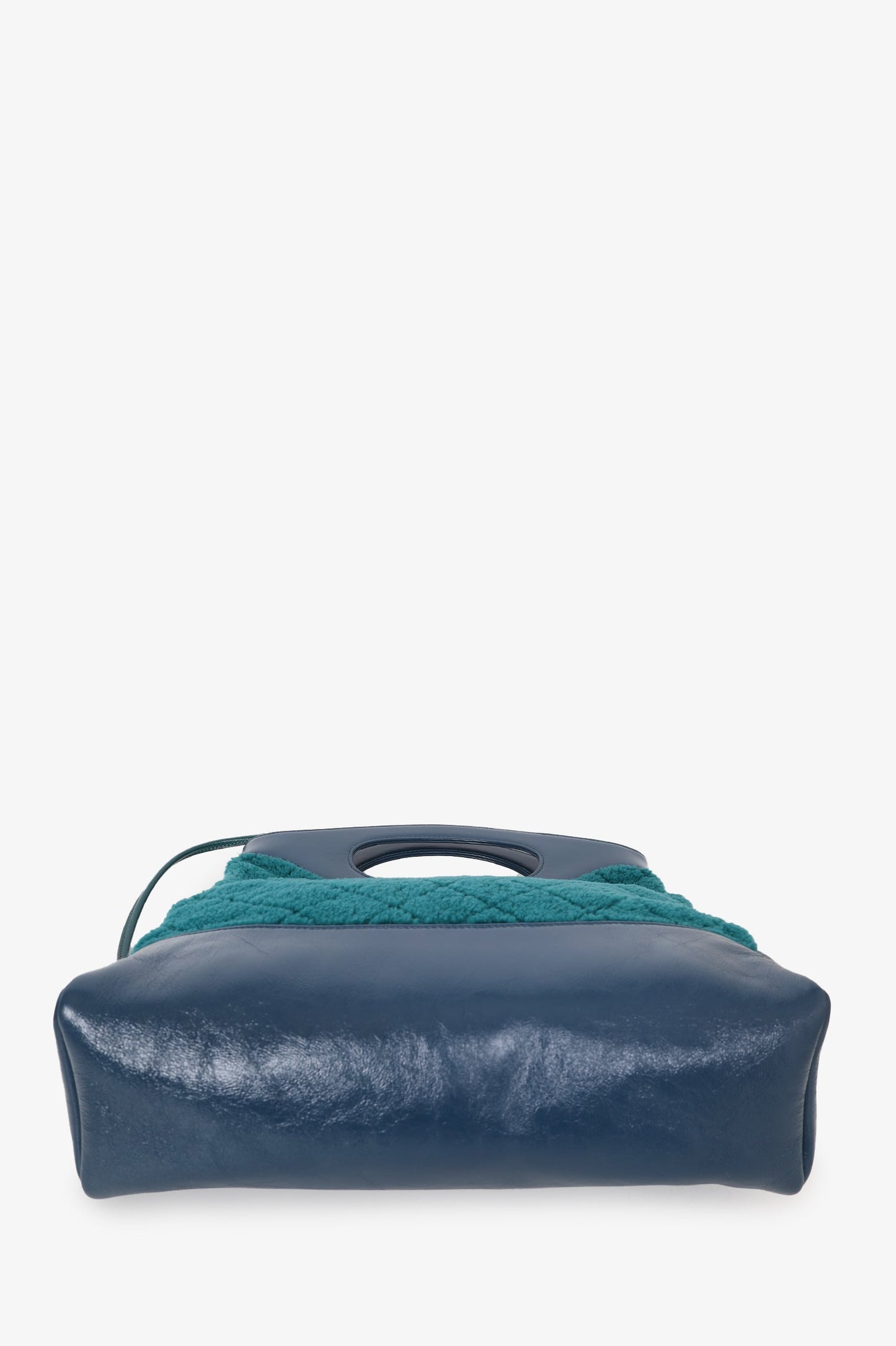 Pre-Loved Chanel™ 2019 Blue/Green Quilted Shearling/Leather 31 Shopping Bag
