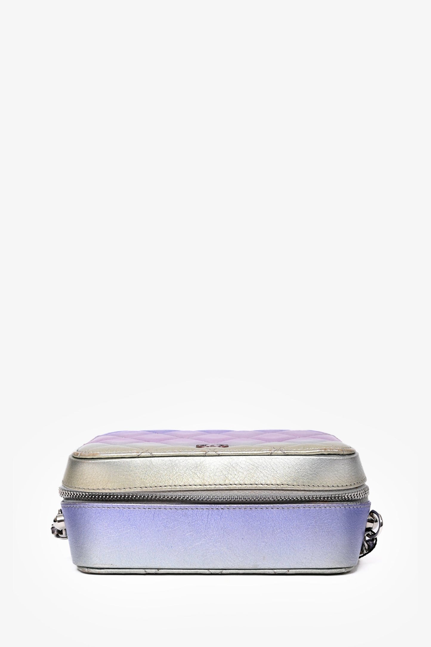 Pre-Loved Chanel™ 2021 Iridescent Quilted Lambskin Cube Crossbody