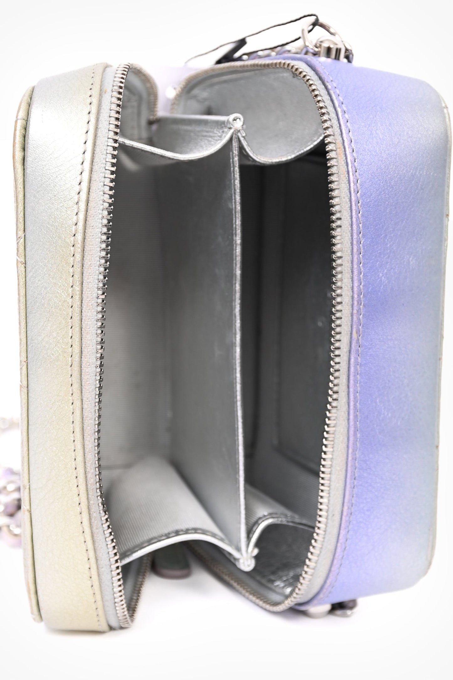 Pre-Loved Chanel™ 2021 Iridescent Quilted Lambskin Cube Crossbody