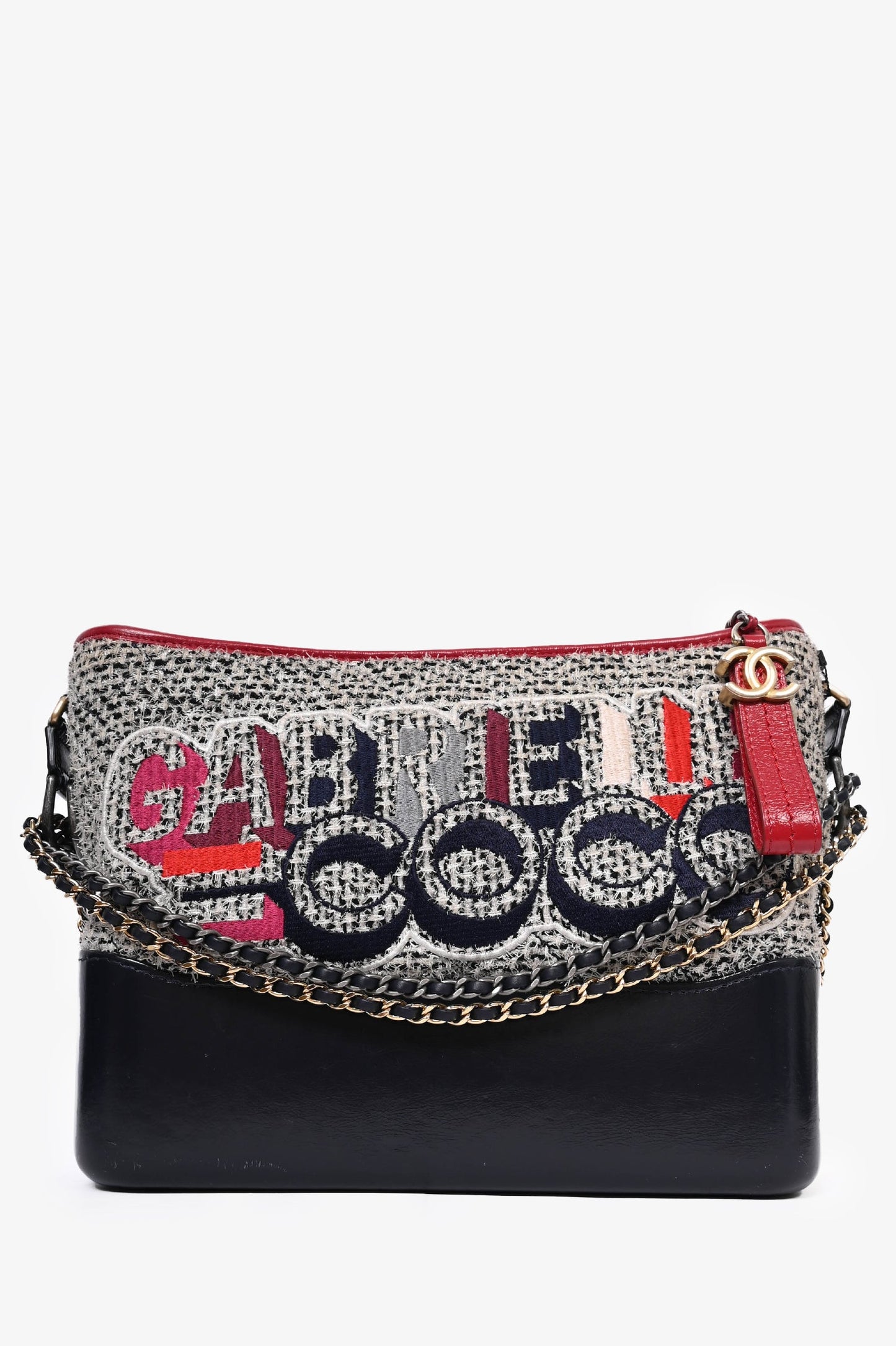 Pre-Loved Chanel™ 2017/18 Tweed 'Gabrielle Coco' Medium Gabrielle Chain Bag