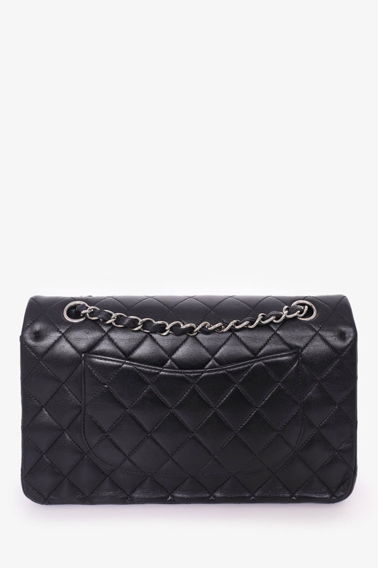 Pre-Loved Chanel™ 2009-10 Black Lambskin Quilted Medium Double Flap