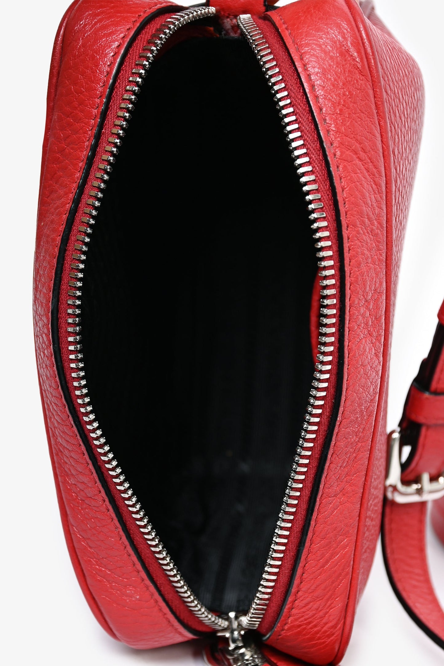 Prada Red Leather Phenix Crossbody Camera Bag
