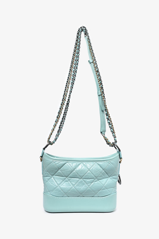 Pre-Loved Chanel™ 2019 Seafoam Green Quilted Small Gabrielle Shoulder Bag (As Is)