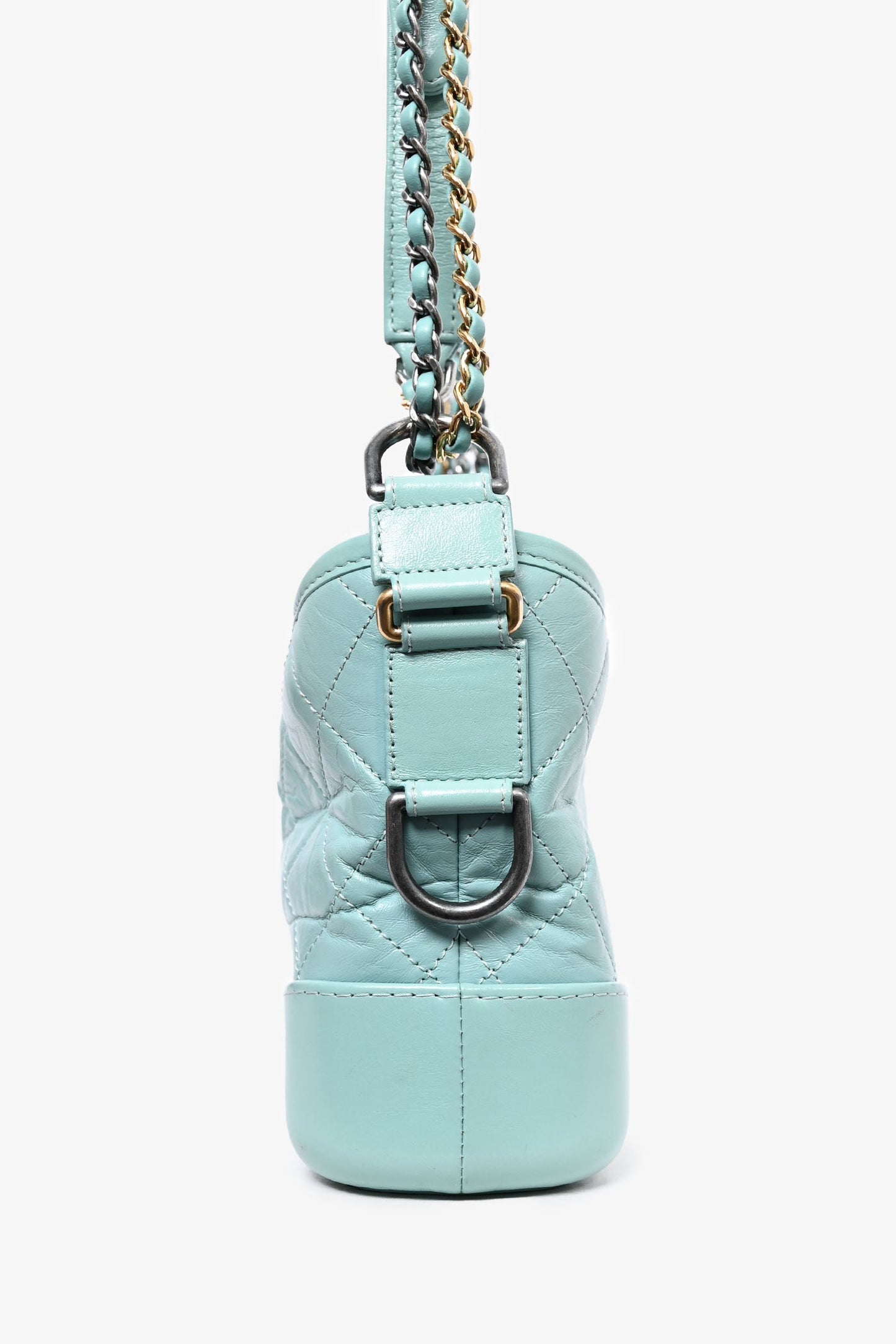 Pre-Loved Chanel™ 2019 Seafoam Green Quilted Small Gabrielle Shoulder Bag (As Is)