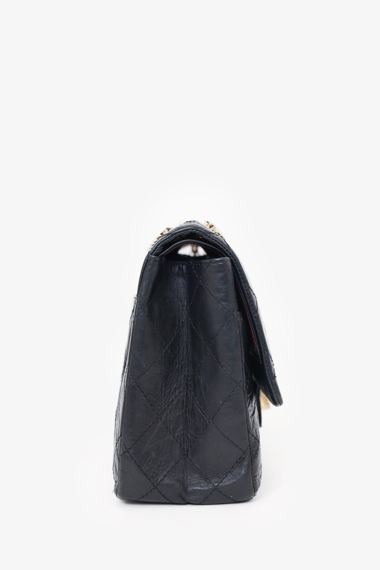 Pre-Loved Chanel™ Black Quilted Aged Calfskin Large Reissue 255 Shoulder Bag
