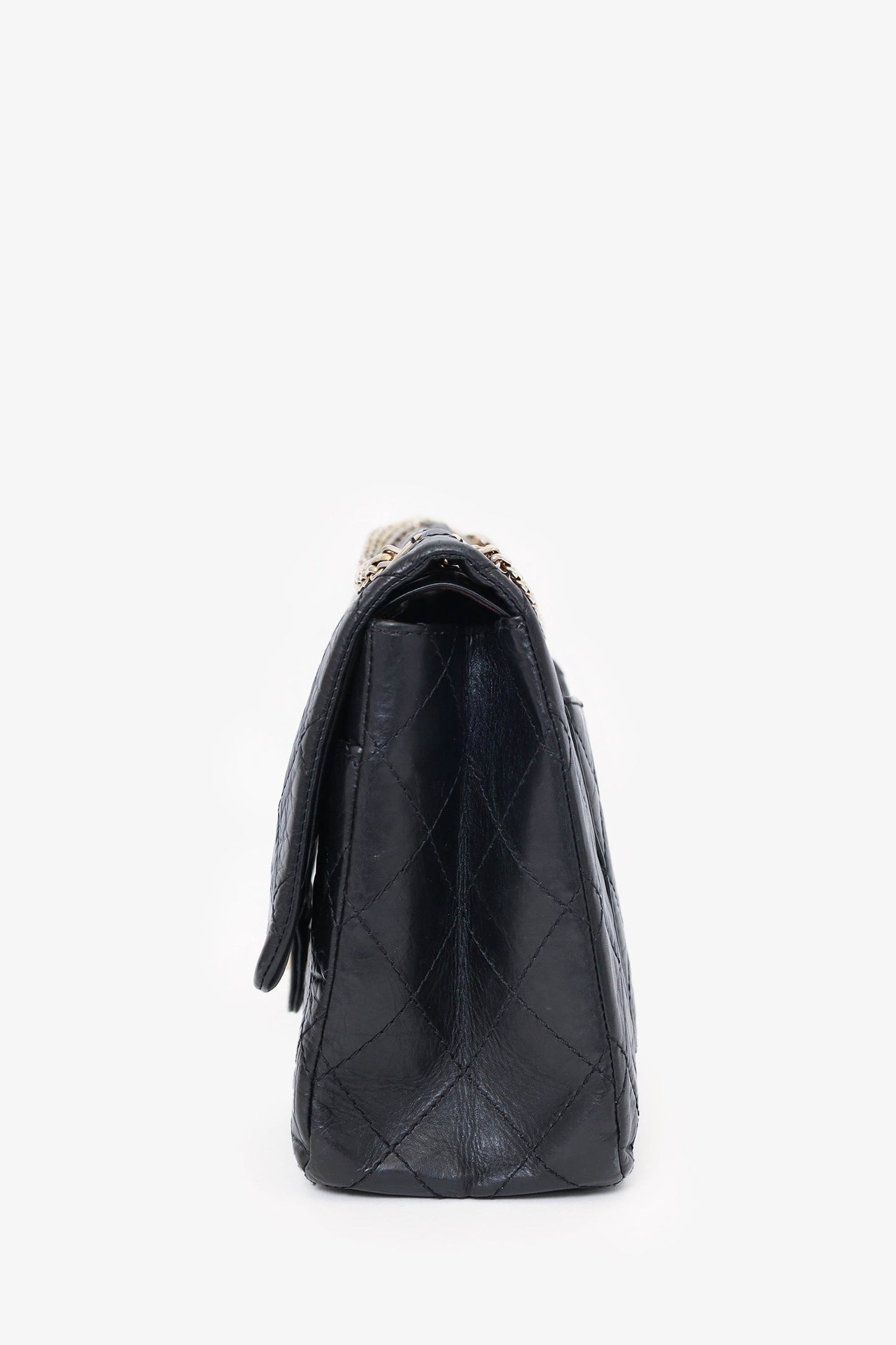Pre-Loved Chanel™ Black Quilted Aged Calfskin Large Reissue 255 Shoulder Bag