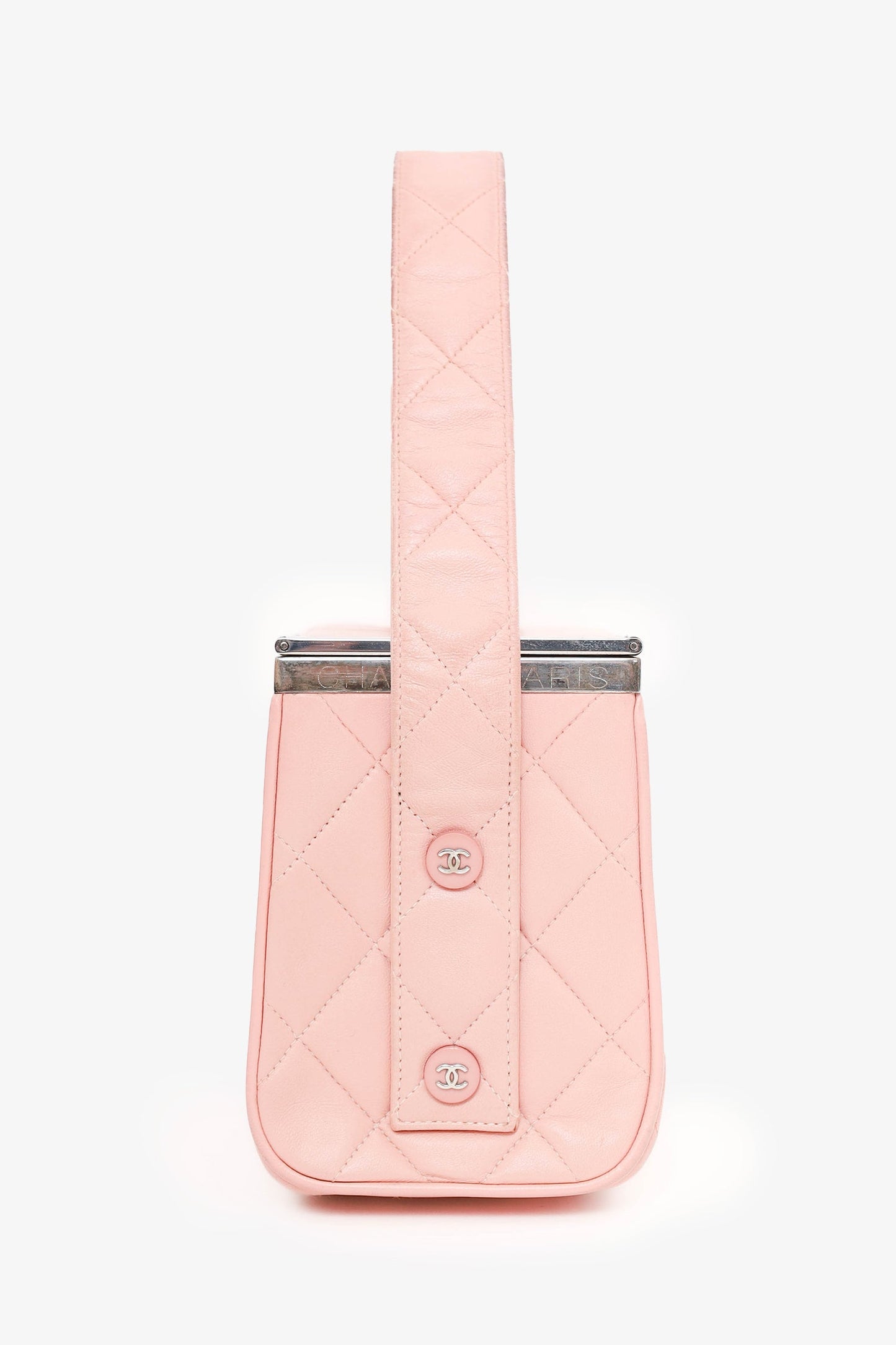 Pre-Loved Chanel™ 1996-97 Pink Quilted Lambskin Vanity Box