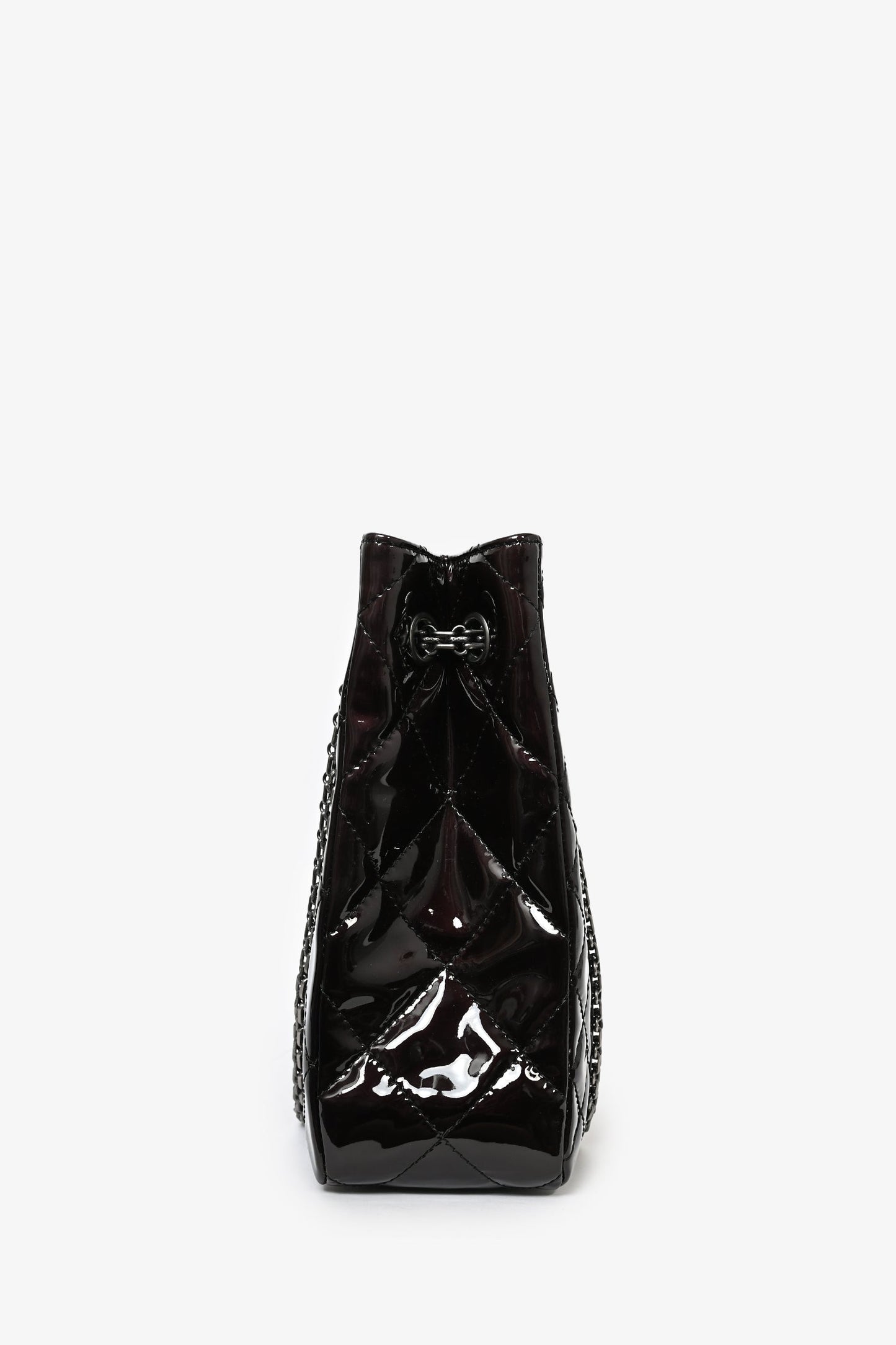 Pre-Loved Chanel™  2011/12 Dark Purple Patent Quilted Leather 2.55 Reissue Tote Bag