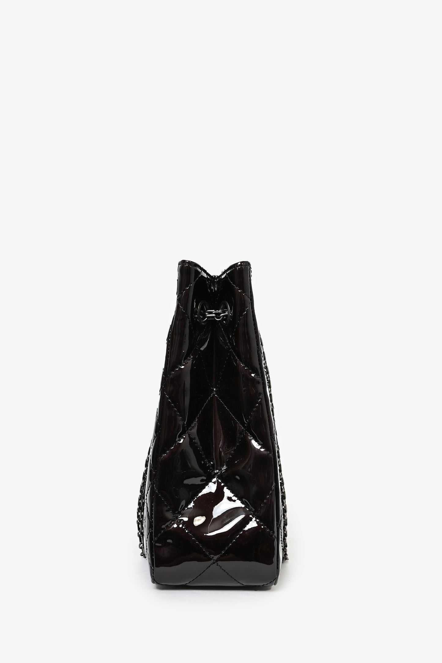 Pre-Loved Chanel™  2011/12 Dark Purple Patent Quilted Leather 2.55 Reissue Tote Bag