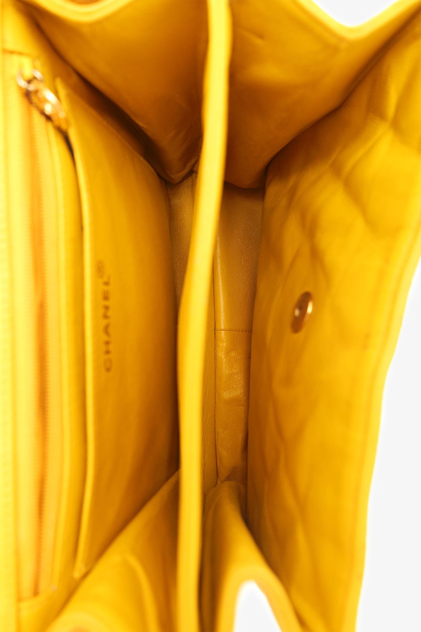Pre-Loved Chanel™ Yellow Caviar Leather CC Shoulder Bag