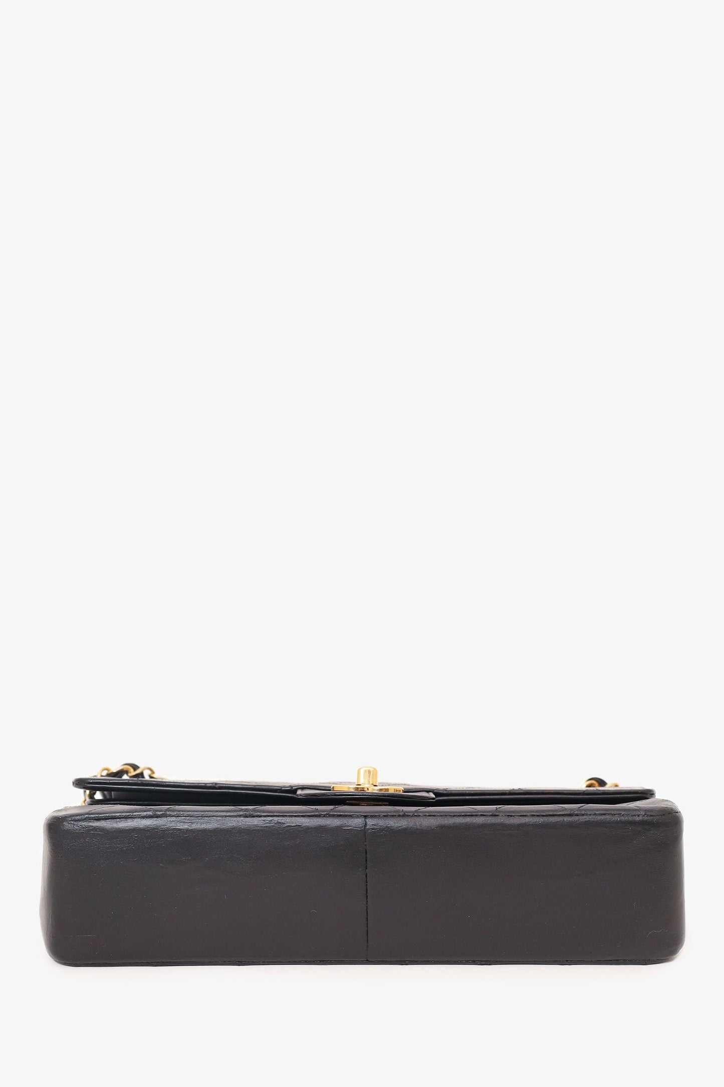 Pre-Loved Chanel™ 1986-88 Black Quilted Lambskin Medium Double Flap Bag 'Refurbished'