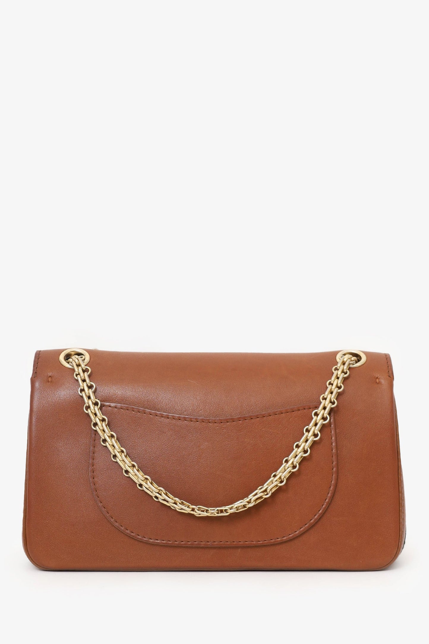 Pre-Loved Chanel™ 2017 Brown Leather Medallion Charm Reissue 2.55 Shoulder Bag