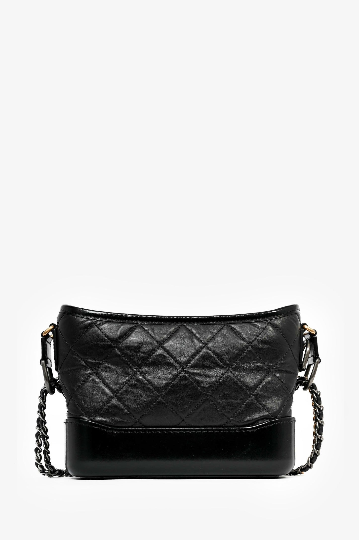 Pre-Loved Chanel™ 2019 Black Lambskin Leather Small Gabrielle Bag
