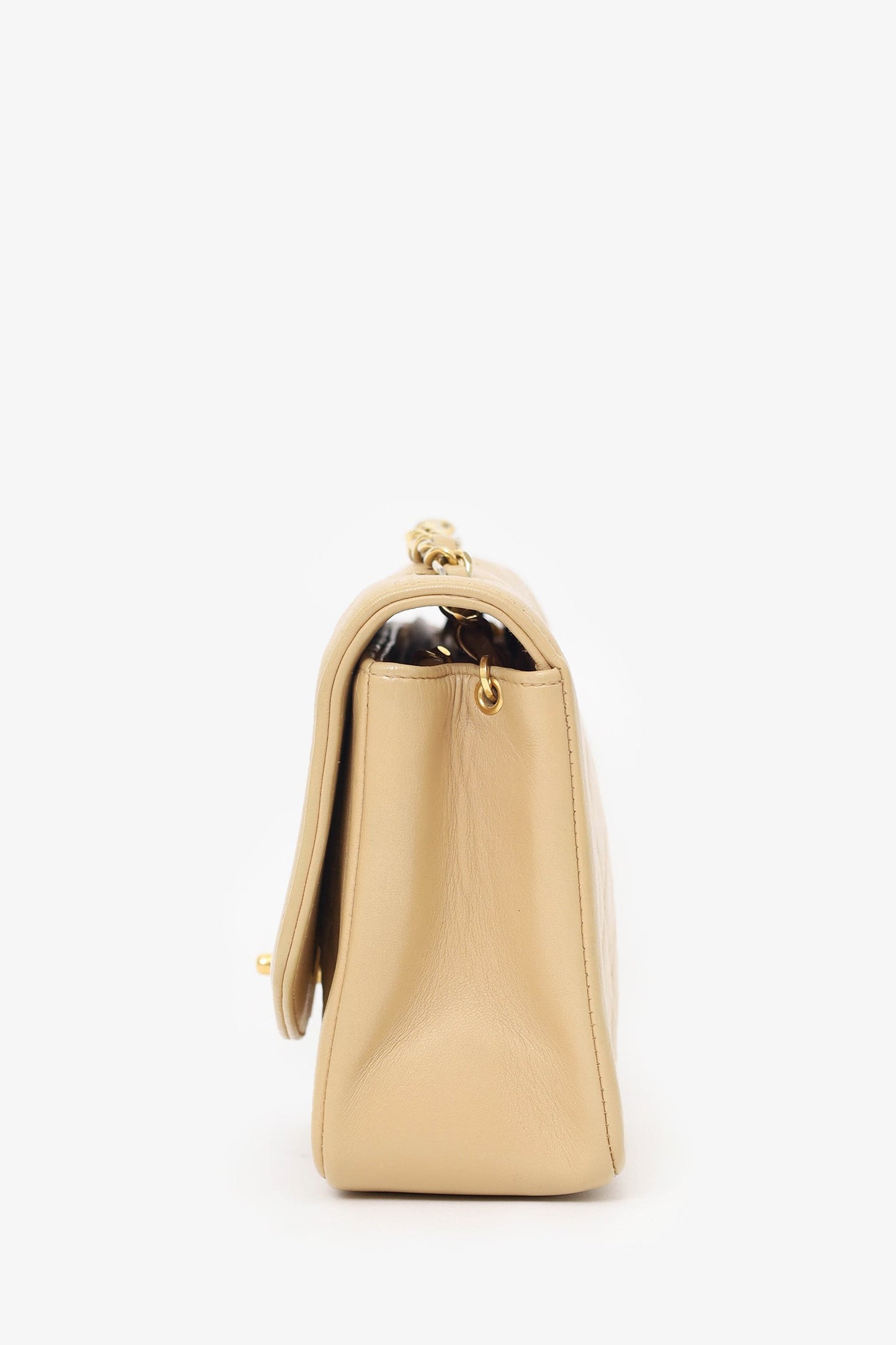 Pre-Loved Chanel™ Beige Lambskin Small Diana Flap Bag