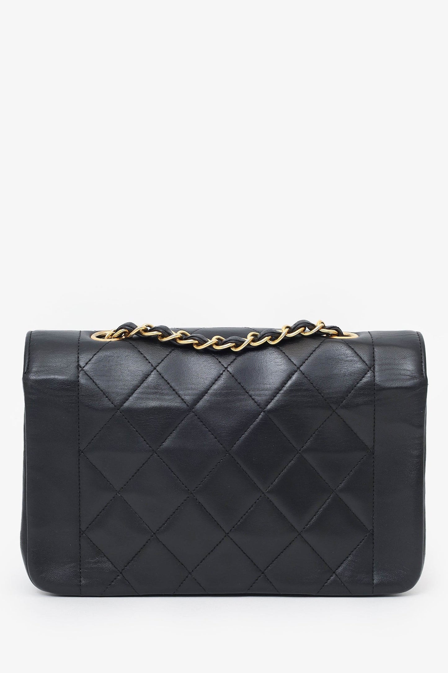 Pre-Loved Chanel™ Black Lambskin Small Diana Flap Bag