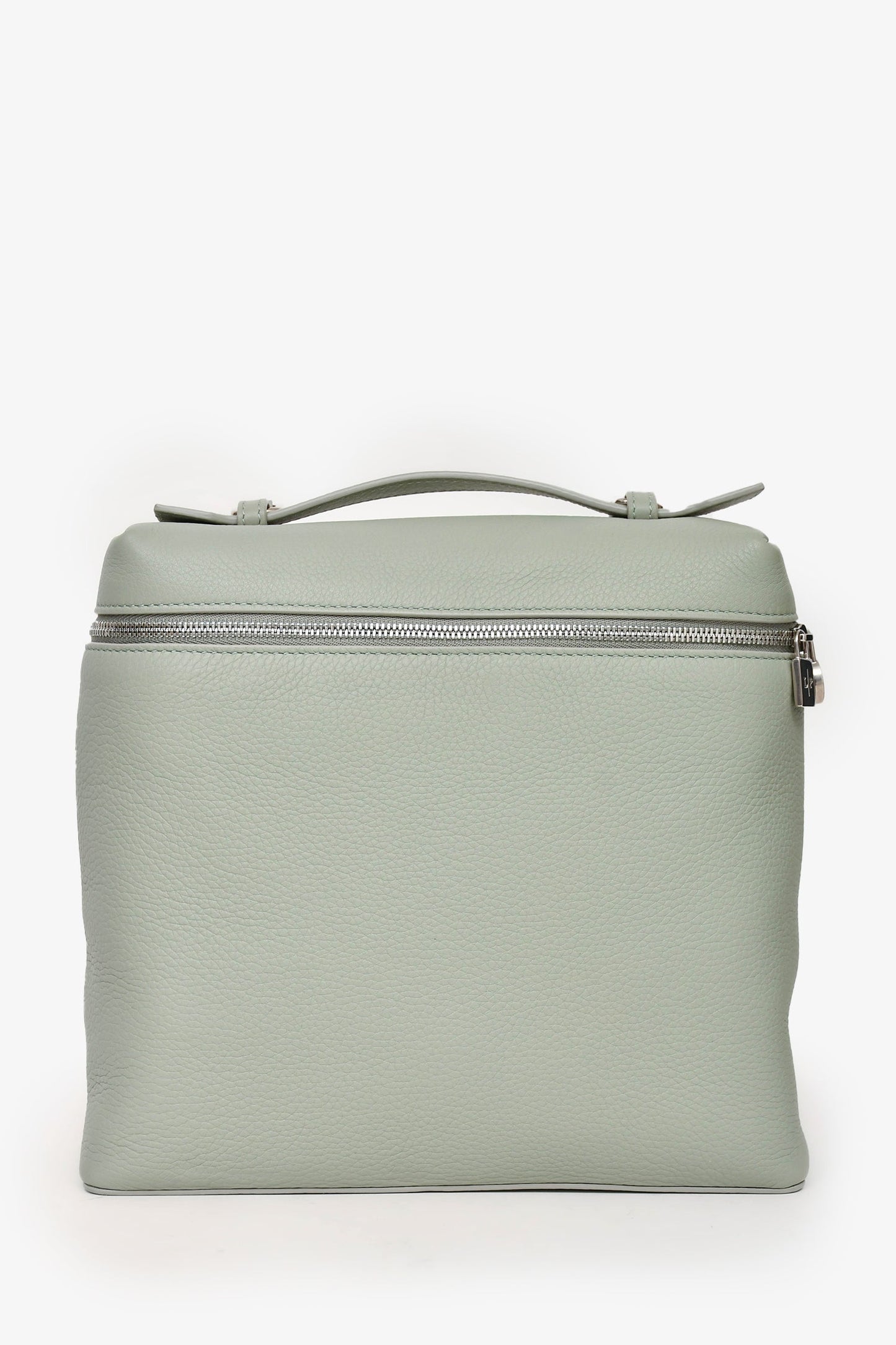 Loro Piana 'Eucalyptus' Seafoam Green Grained Leather Extra Pocket Backpack