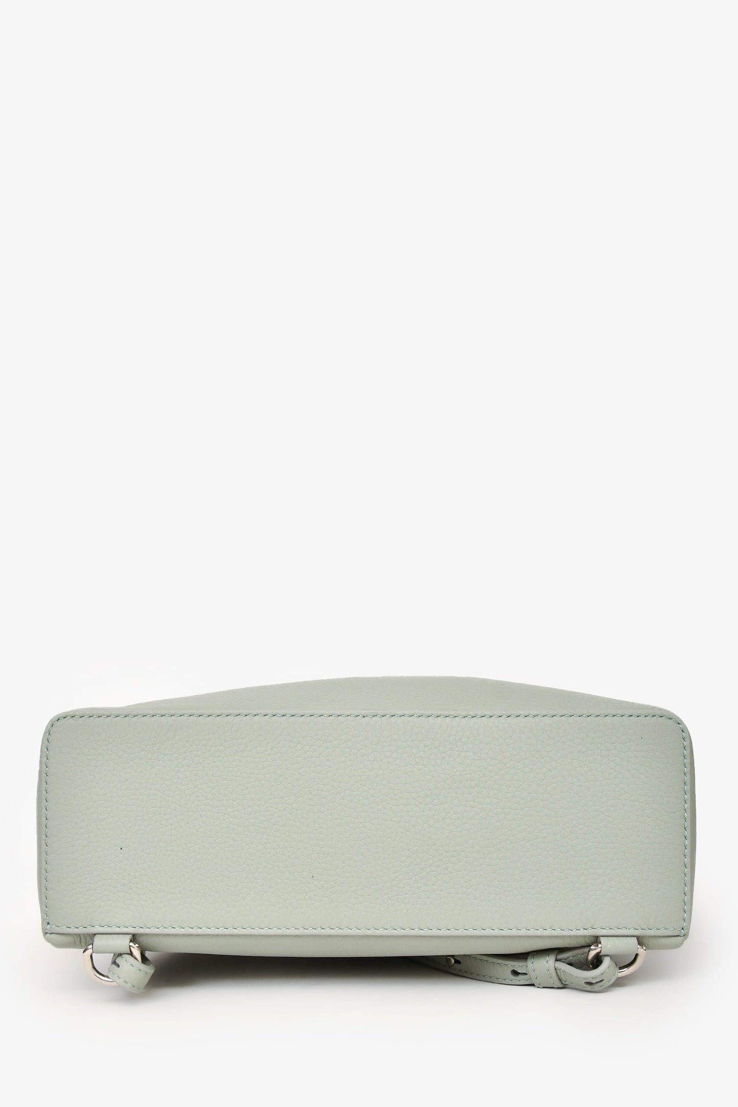 Loro Piana 'Eucalyptus' Seafoam Green Grained Leather Extra Pocket Backpack